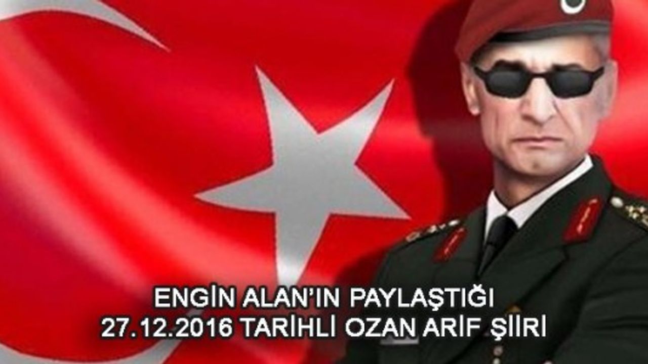 ENGİN ALAN ANLAMLI BİR RESİM VE YENİ YAZILMIŞ OZAN ARİF ŞİİRİ PAYLAŞTI