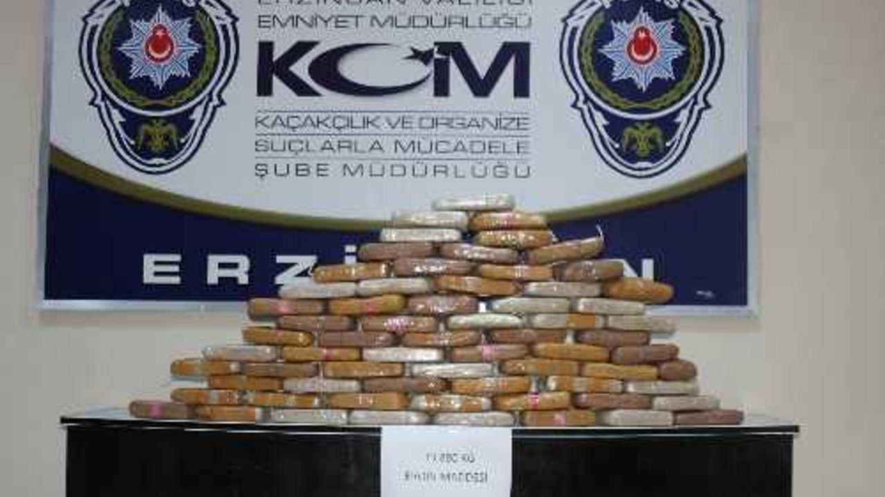 Erzincan'da 33 kilogram 880 gram eroin ele geçirildi