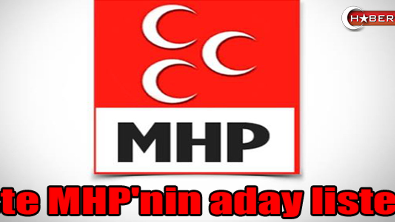 İşte MHP'nin aday listesi