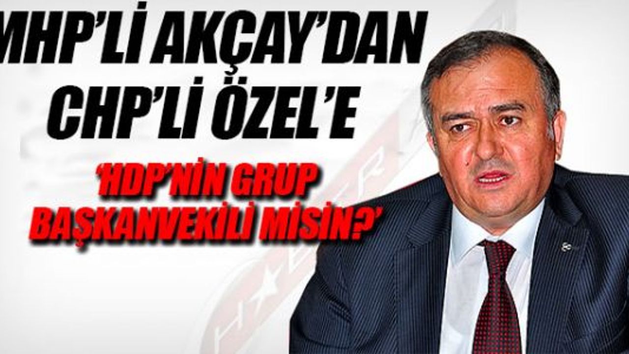 MHP'Lİ AKÇAY'DAN CHP'Lİ ÖZEL'E CEVAP!