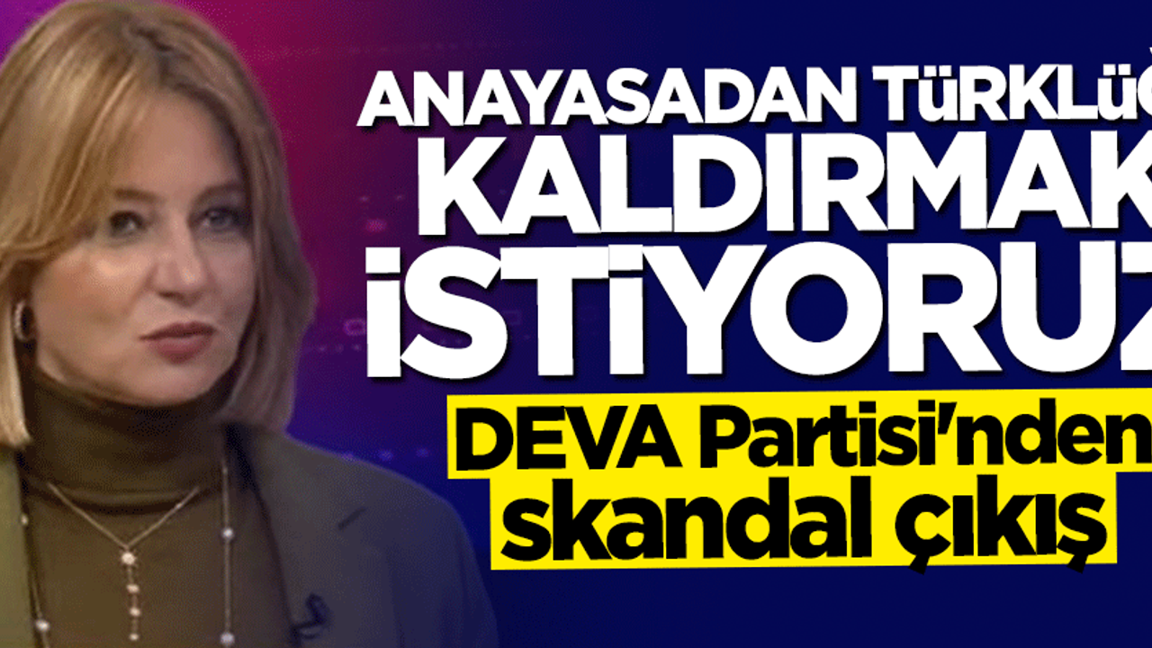 DEVA Partili isimden skandal sözler: Anayasa'dan Türklüğü çıkaracağız!
