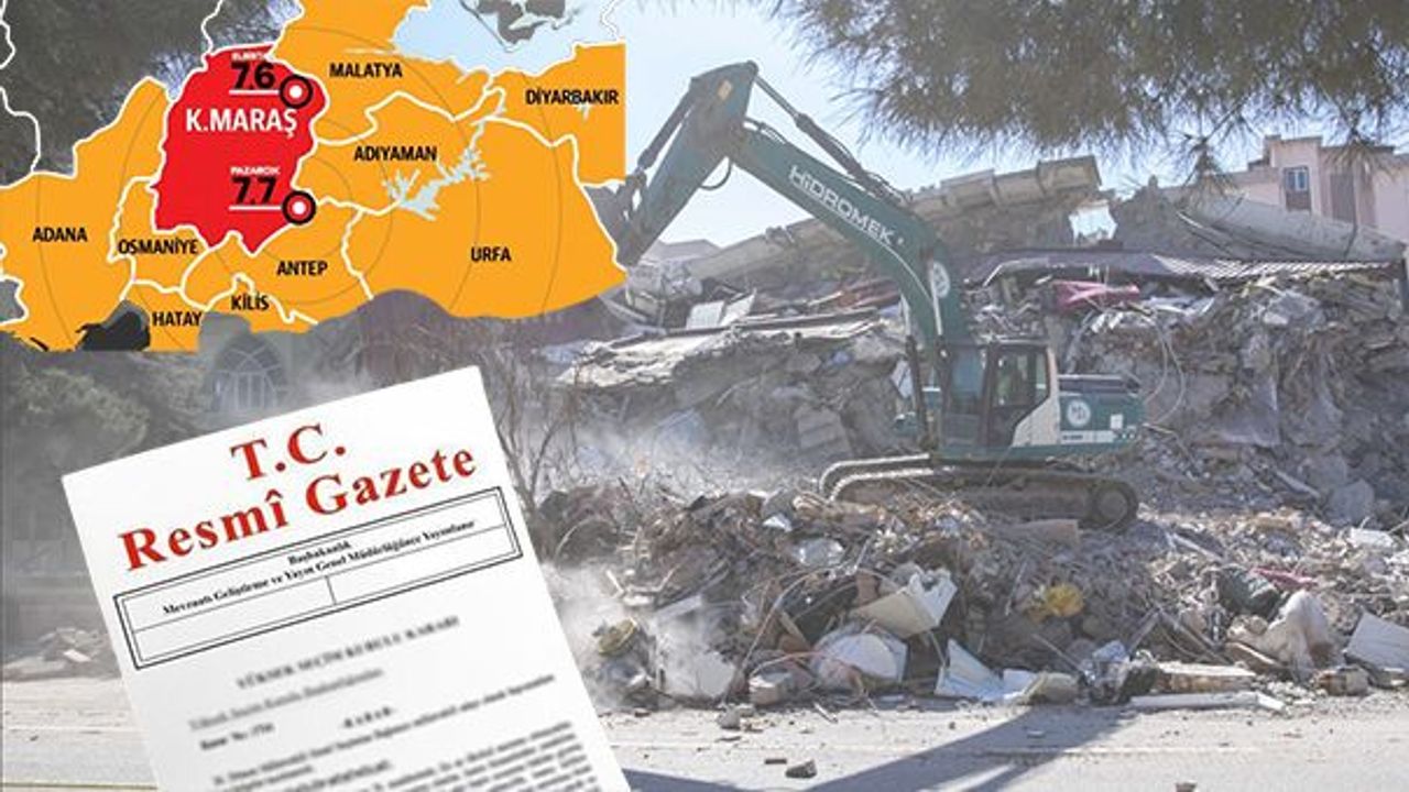 Depremde yerleşim yerini değiştirenlerin haklarının korunması Resmi Gazete'de