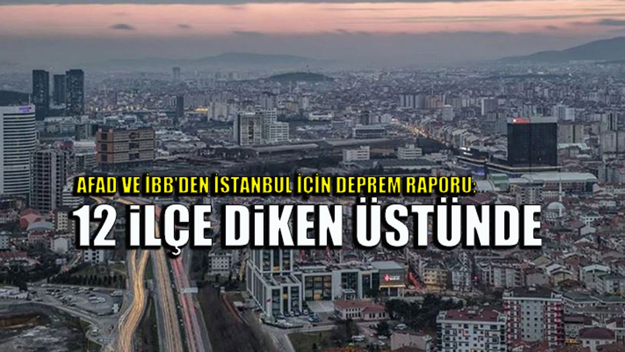 AFAD ve İBB'den İstanbul için deprem raporu: 12 ilçe diken üstünde