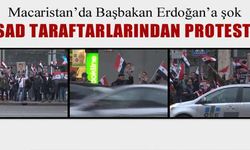 Budapeşte’de Başbakan Erdoğan’a Esad protestosu