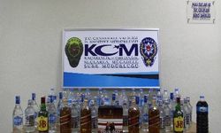 Çanakkale'de 50 şişe sahte içki ele geçirildi
