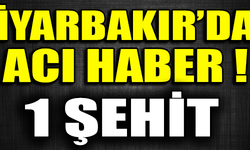 DİYARBAKIR'DAN ACI HABER ! 1 ŞEHİT