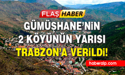 Gümüşhane’nin iki köyünün yarısı Trabzon’a verildi!