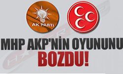 MHP AKP'NİN OYUNUNU BOZDU !