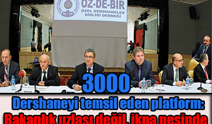 3000 dershaneyi temsil eden platform: