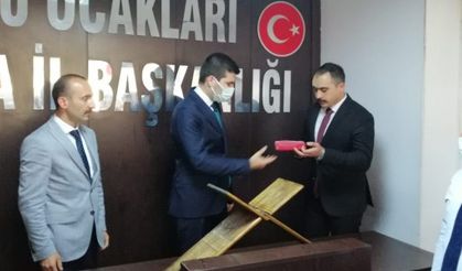 AMASYA ÜLKÜ OCAKLARINDA AKPINAR DÖNEMİ BAŞLADI AMASYA ÜLKÜ OCAKLARINDA BAYRAK DEĞİŞİMİ  d