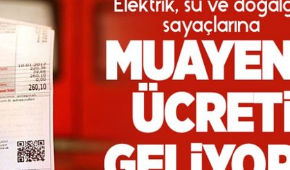 Elektrik, su ve doğalgaz sayaçlarına muayene ücreti geliyor!