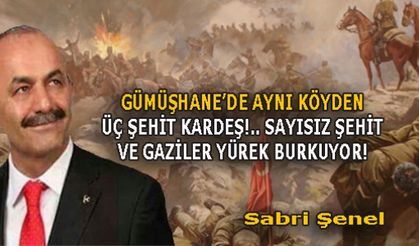 GÜMÜŞHANE’DE AYNI KÖYDEN ÜÇ ŞEHİT KARDEŞ!.. SAYISIZ ŞEHİT VE GAZİLER YÜREK BURKUYOR!