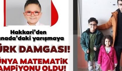 Hakkarili Yusuf, matematikte dünya şampiyonu oldu