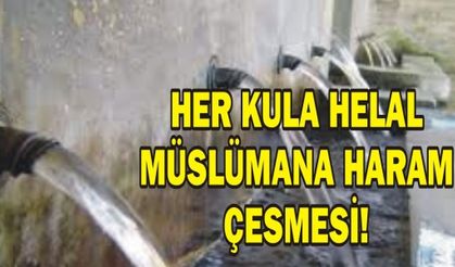 "HER KULA HELAL, MÜSLÜMAN'A HARAM ÇESMESİ!"