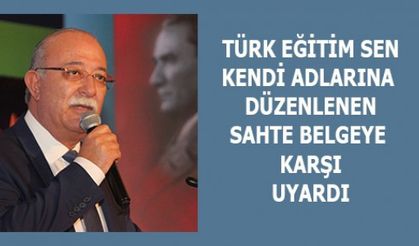 İSMAİL KONCUK SAHTE BELGEYE KARŞI UYARDI