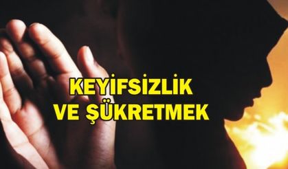 KEYİFSİZLİK VE ŞÜKRETMEK