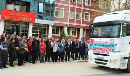 Kırşehir'den Bayırbucak Türkmenlerine 45. yardım TIR’ı yola çıktı