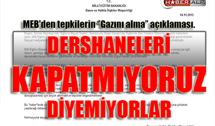 MEB'den tepkilerin gazını alma açıklaması.