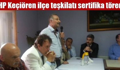 MHP Keçiören ilçe teşkilatı sertifika töreni düzenledi