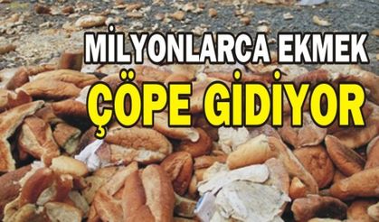 MİLYONLARCA EKMEK ÇÖPE GİDİYOR