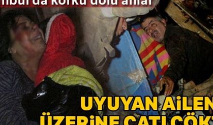 Şişli'de korku dolu anlar! Gecekonudunun çatısı çöktü