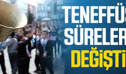 Teneffüs süreleri 10 dakikadan 15 dakikaya çıkarıldı