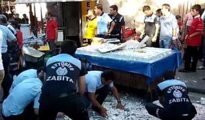 Urfa'da seyyar satıcı zabıta gerginliği
