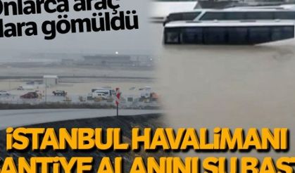 Yeni İstanbul Havalimanı şantiye alanını su bastı