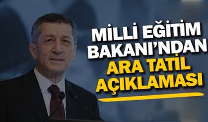 Ziya Selçuk'tan 'ara tatil' açıklaması