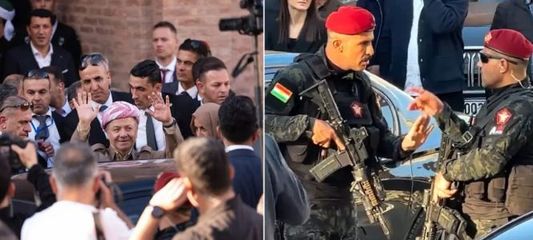 Barzani, Cizre’deki konferansa ‘Peşmerge’ ile geldi: Görüntüler tepki çekti!