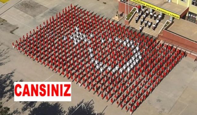 600 METREKARELİK CANLI TÜRK BAYRAĞI...