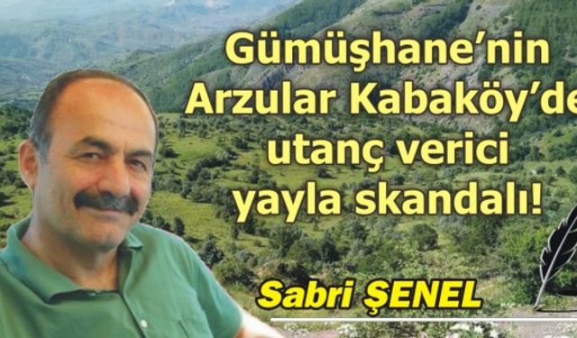 Gümüşhane Arzular Kabaköy’de utanç verici yayla skandalı!