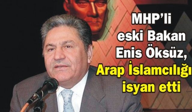 MHP’li eski Bakan Enis Öksüz, Arap İslamcılığına isyan etti
