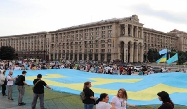Ukrayna'da Kırım Tatar Milli Bayrak Günü kutlandı