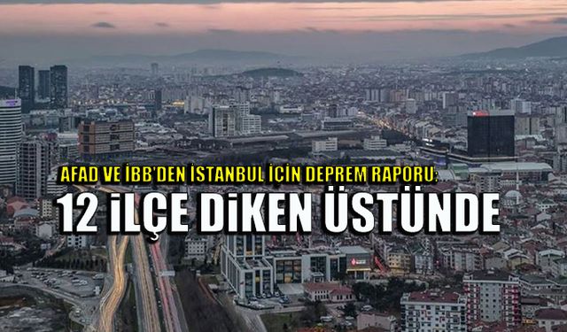 AFAD ve İBB'den İstanbul için deprem raporu: 12 ilçe diken üstünde