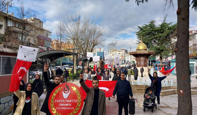 Zafer Partisi Ümraniye İlçe Teşkilatı şehit olan altı askerimiz için yürüyüş..