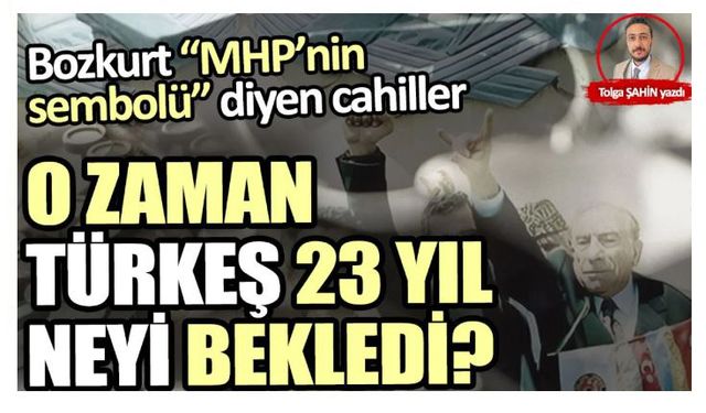 Bozkurt MHP’nin sembolüyse Türkeş 23 yıl neyi bekledi?