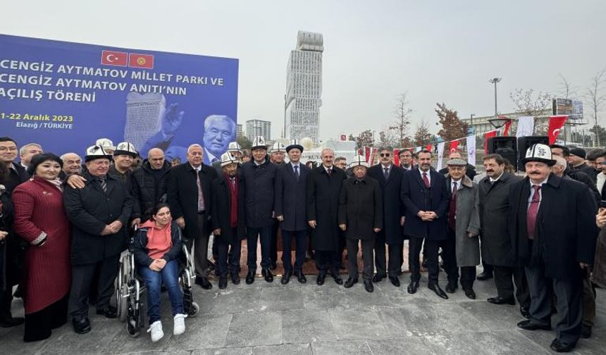 Elazığ'da Cengiz Aytmatov Parkı ve Anıtı açıldı