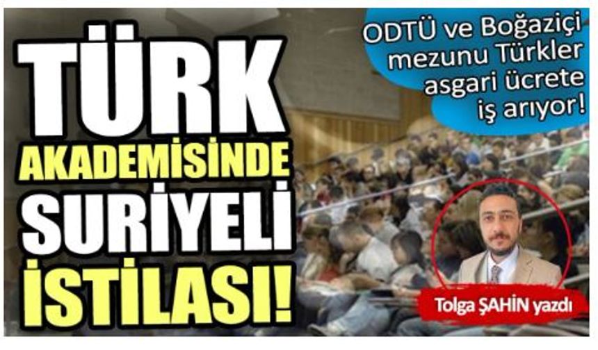 Akademiler Türklere kapatıldı bunun başka açıklaması yok!