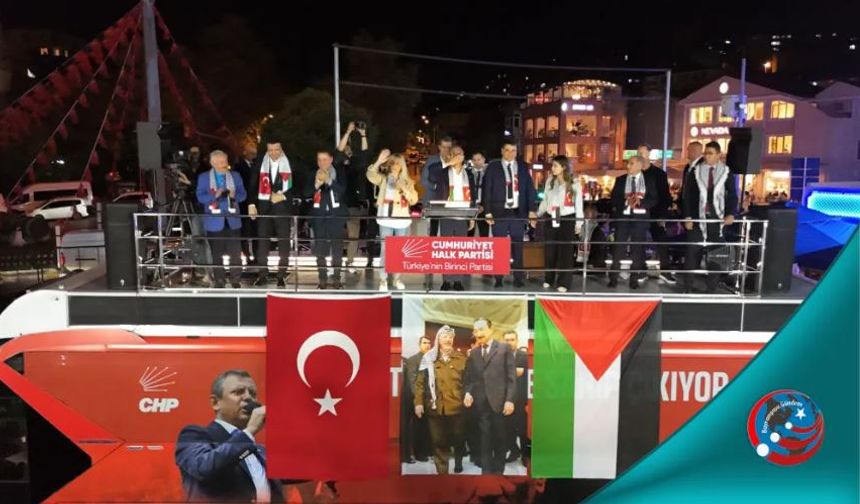 CHP 56. buluşmasını Eyüpsultan’da Filistin için yaptı