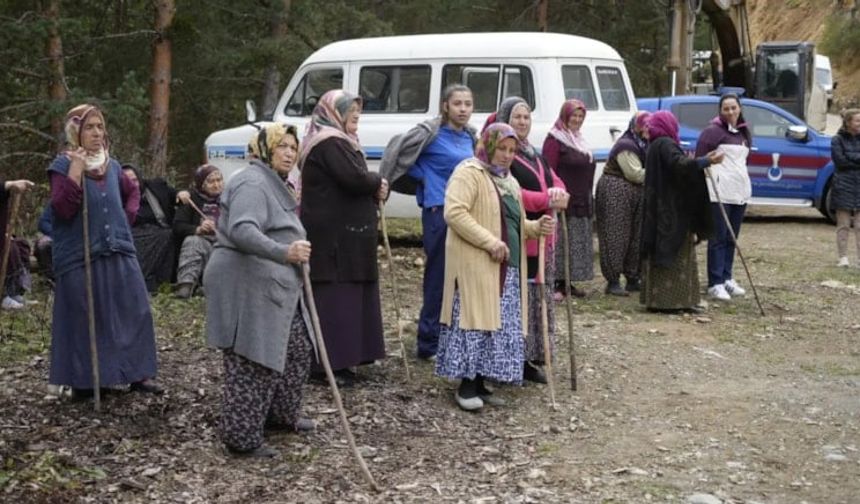 Köylü kadınlar direndi, maden araması durdu
