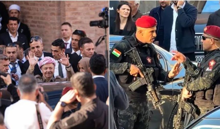 Barzani, Cizre’deki konferansa ‘Peşmerge’ ile geldi: Görüntüler tepki çekti!